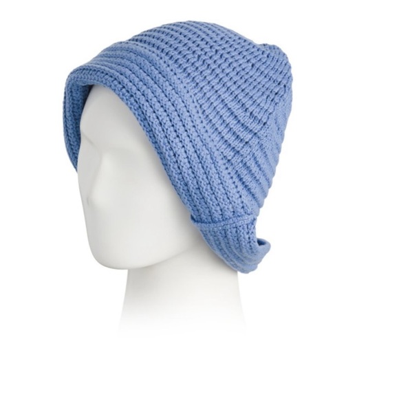 WE WORE WHAT Blue NWT Woven/Knitted Bucket Hat - Picture 4 of 4
